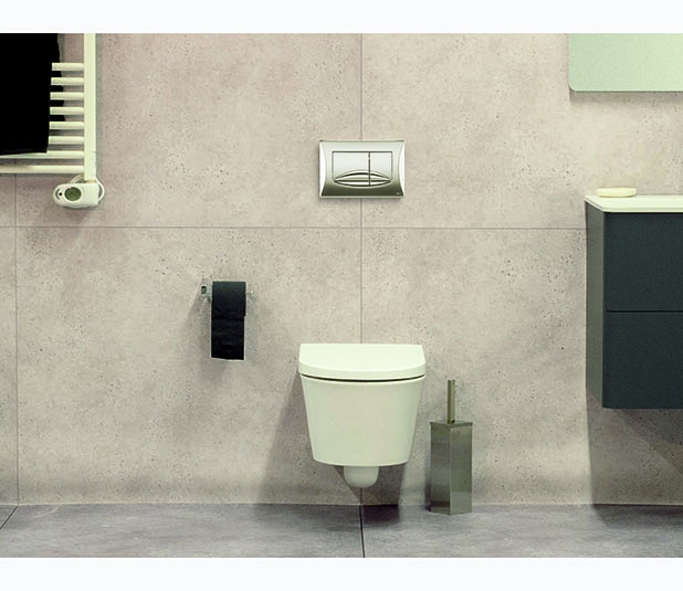 Системы инсталляции Панель RIVER DUAL, двойной слив, хром матовый 