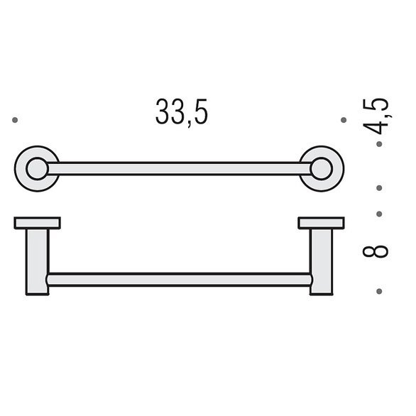 Аксессуары для ванной Полотенцедержатель 33.5 см, цвет хром 