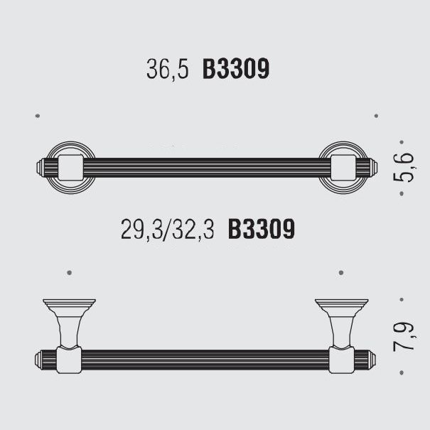Аксессуары для ванной Полотенцедержатель 36.5 см, цвет хром 