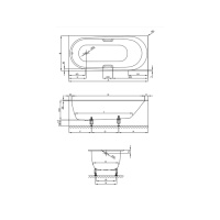 Ванны Ванна стальная встраиваемая 180x80x45 см, белая 