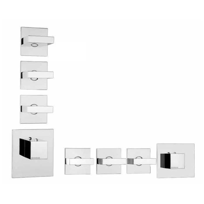 Смесители Наружняя часть термостата для Z030202000, Z030271000, Z030273000 с отдельными панелями, плоская рукоятка, хром 