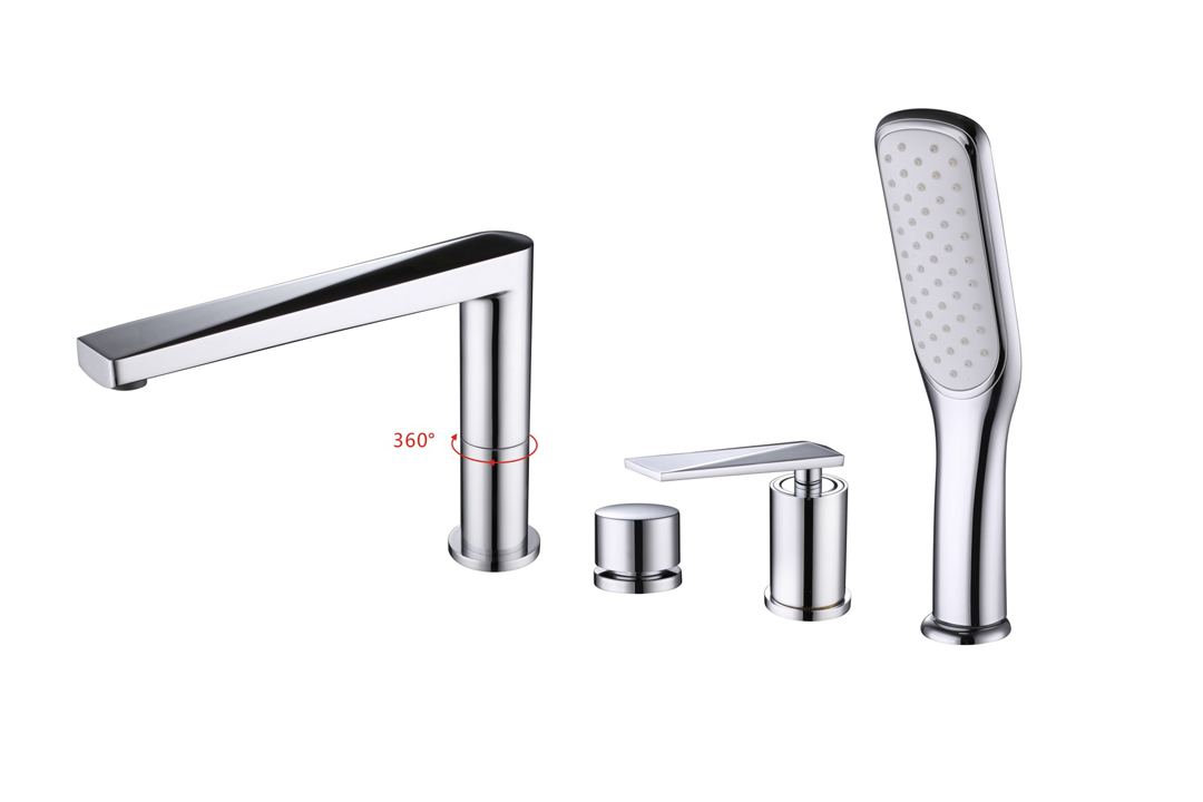 Смесители Смеситель врезной на борт ванны хром 