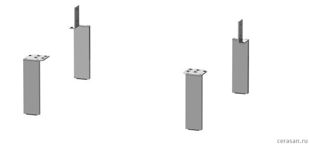 Ножки для тумбы, цвет алюминий матовый