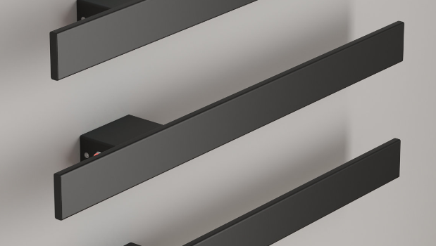 Полотенцесушители Полотенцесушитель электрический 50х600х60, с кнопкой вкл/выкл, цвет черный матовый 