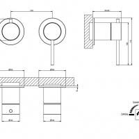 Смесители Смеситель для ванны внешняя часть чёрный шлифованный 