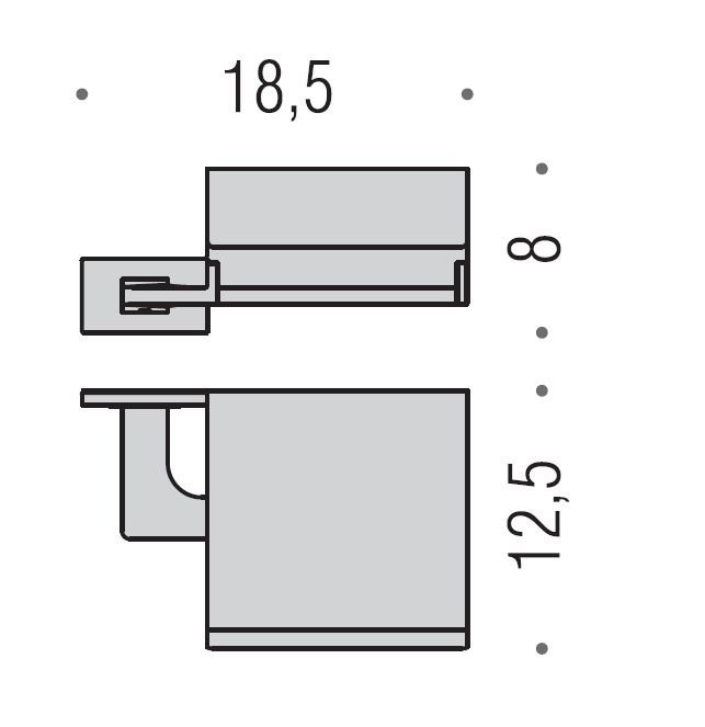 Аксессуары для ванной Держатель туалетной бумаги, цвет хром 