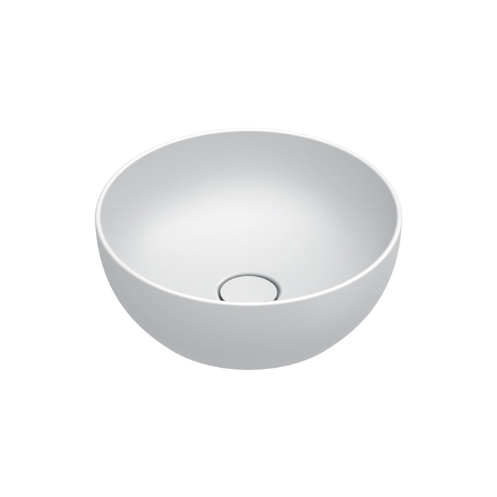 Раковины Раковина 40 h15 накладная, без отверстий под смеситель, покрытие Cataglaze+, цвет белый матовый 