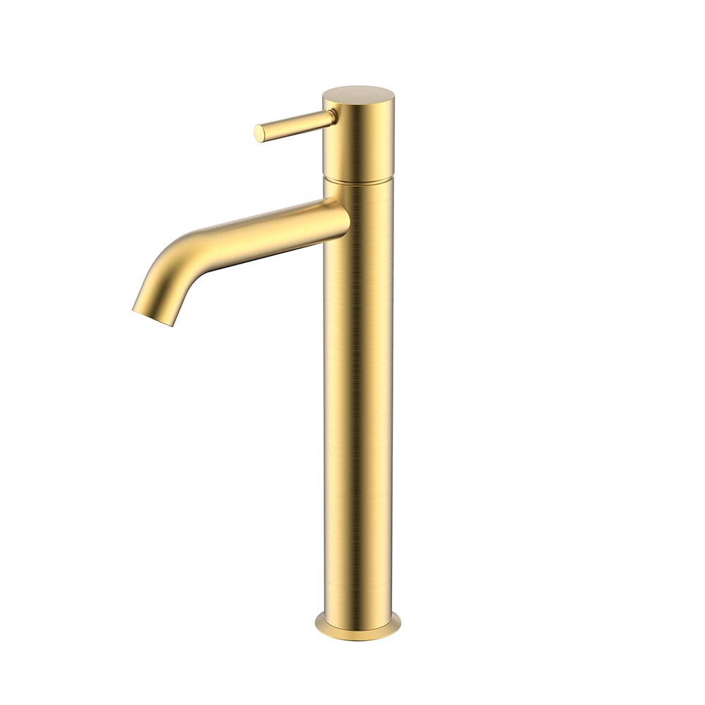 Смеситель для раковины с донным клапаном BRUSH GOLD