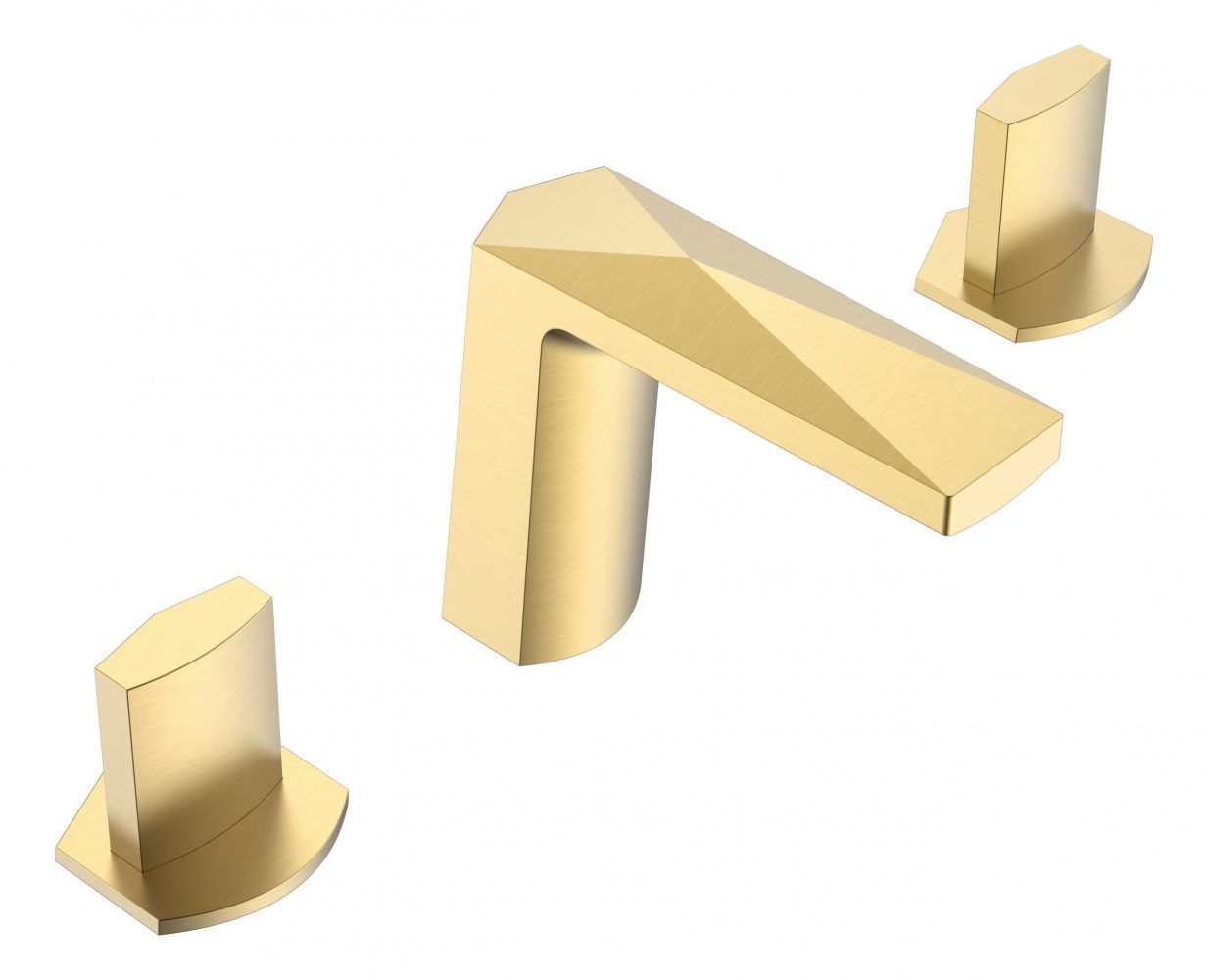 Смесители Смеситель врезной на 3 отверстия. золото, ручка ICE 