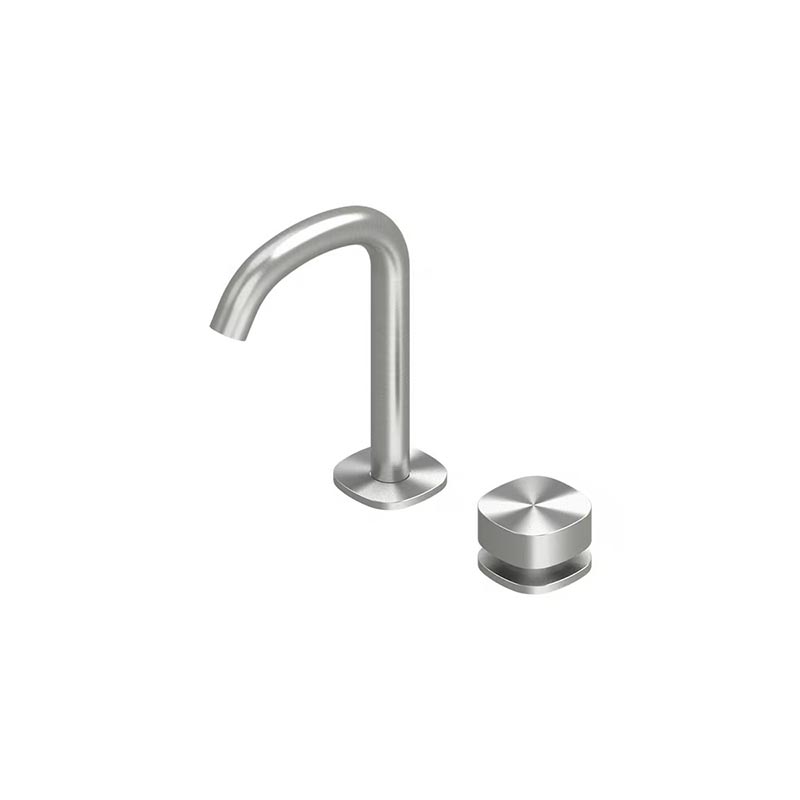 Смесители Смеситель для раковины на 2 отверстия из столешницы, brushed stainless steel 