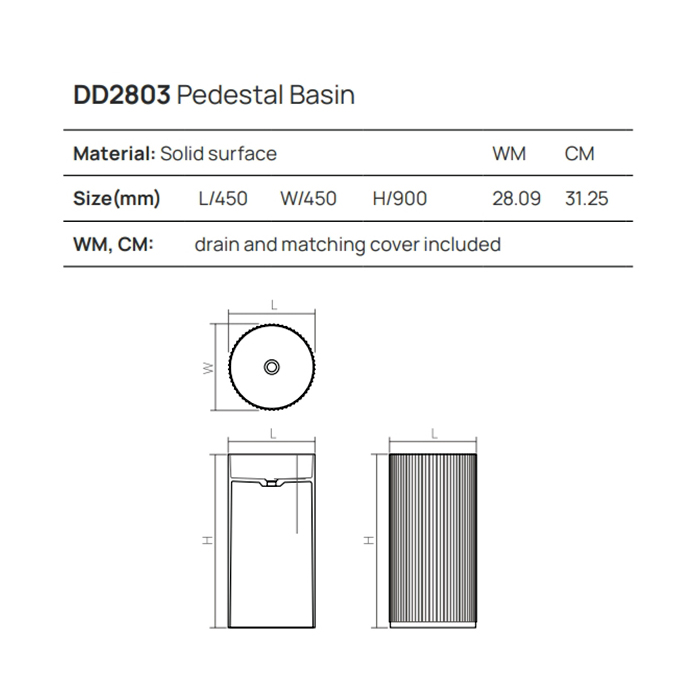 Раковины Pedestal Basin Раковина напольная d450хh900 мм, цвет red wine 