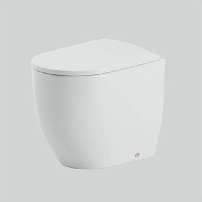 Унитазы Унитаз напольный приставной Rimless 36 x 54 h48 см, цвет белый глянцевый SANIGLAZE 