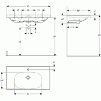Раковины Раковина подвесная 900*480 мм 