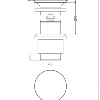 Комплектующие Gessi  Автоматический донный клапан &ldquo;Stop&Go&rdquo; для раковины c переливом, цвет: хром 