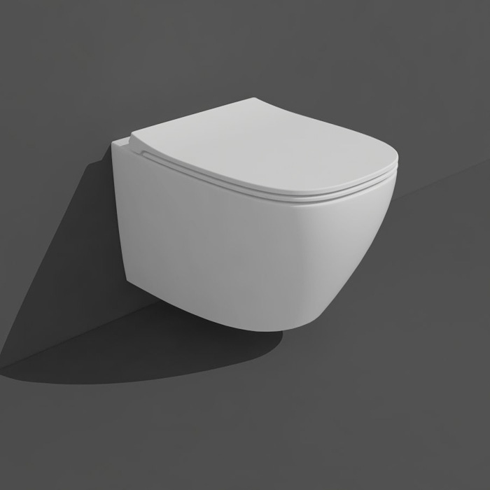 Унитазы Унитаз подвесной 53x37 см, слив TORNADO (green vertigo), цвет белый глянец 