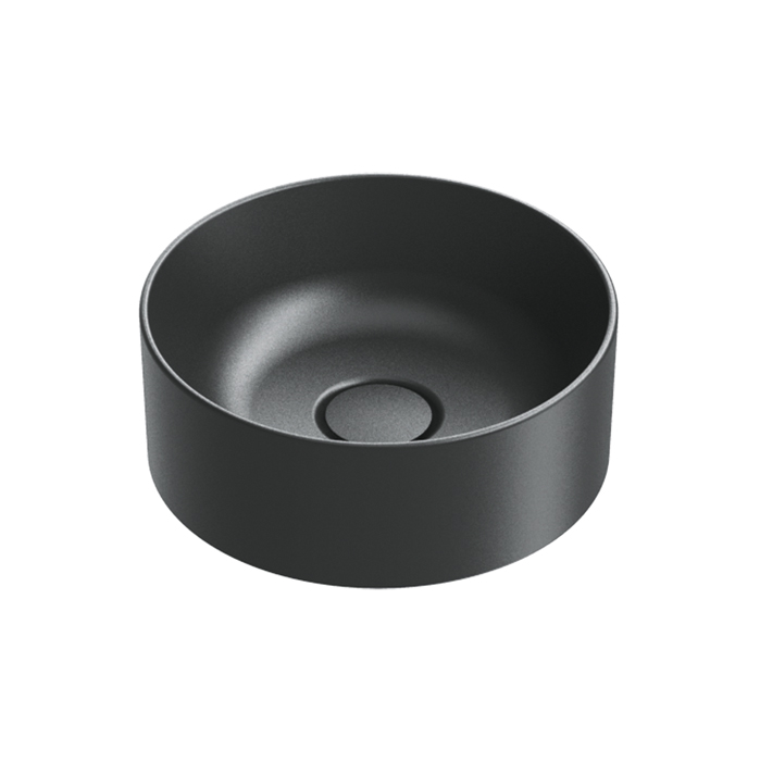 Раковины Раковина 32 накладная, без отверстий под смеситель, покрытие Cataglaze+, цвет черный матовый 