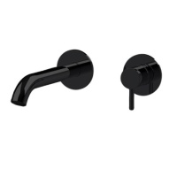 Смесители Настенный смеситель для раковины, внешняя часть, чёрный матовый 