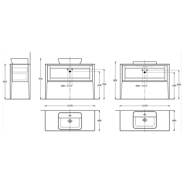 Мебель для ванной Тумба Classic NEO напольная 1+1 ящик 120, белая матовая 