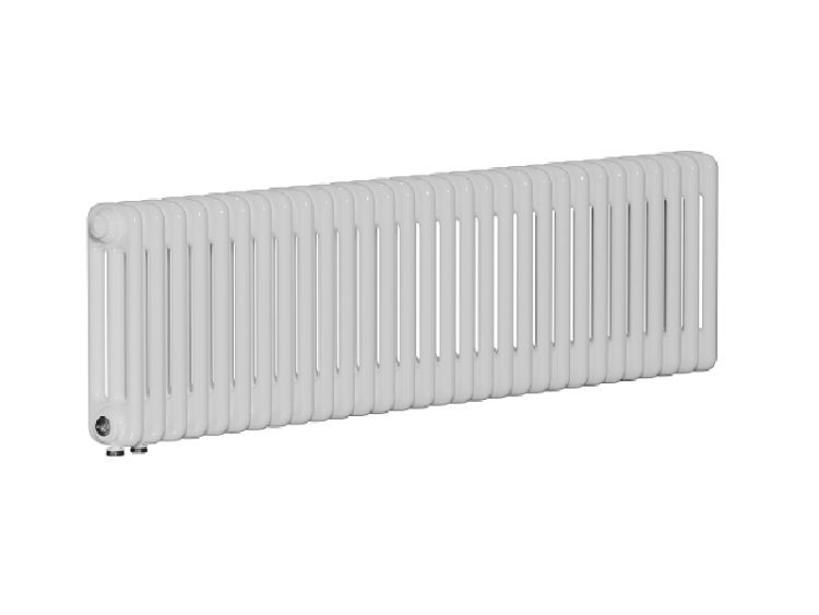 Радиатор 3-х трубчатый 3037, 26 секций, 1196xh365, подключение нижнее, белый