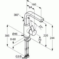 Смесители Смеситель для раковины, хром 