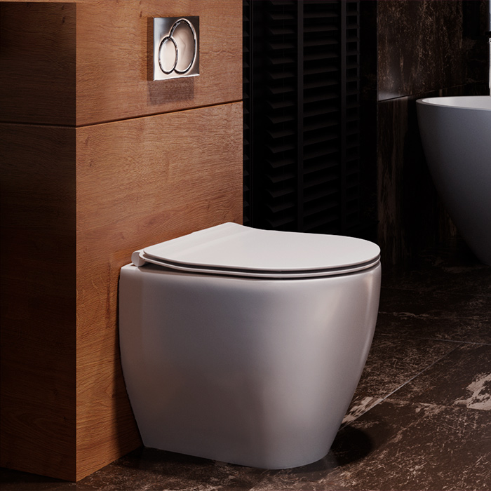 Унитаз приставной 48 см, NORIM , слив универсальный, цвет белый