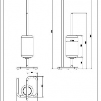 Аксессуары для ванной Стойка для ванной комнаты и туалета хром 