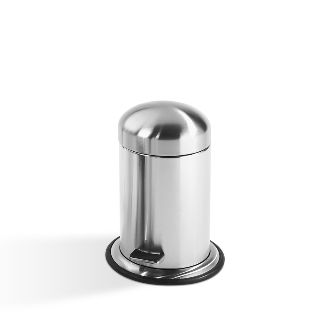 TE 30 ведро с педалью сталь матовая