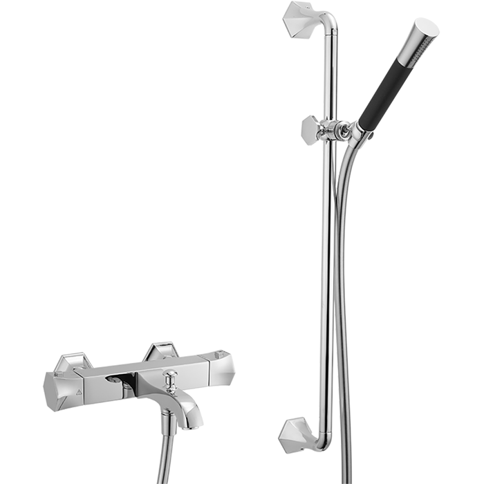 Смесители Термостатический смеситель для ванны, с душевым комплектом, цвет хром 