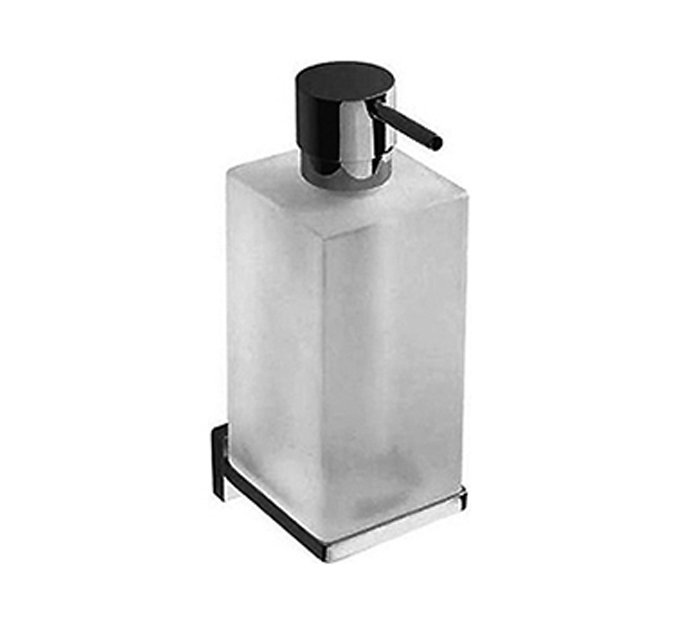 Дозатор для жидкого мыла, подвесной, цвет хром/матовое стекло