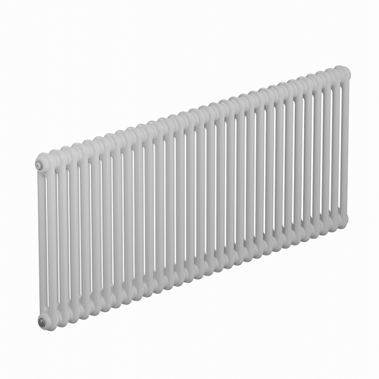 Радиатор 2-х трубчатый 2057, 30 секций, 1380xh565, подключение боковое, белый