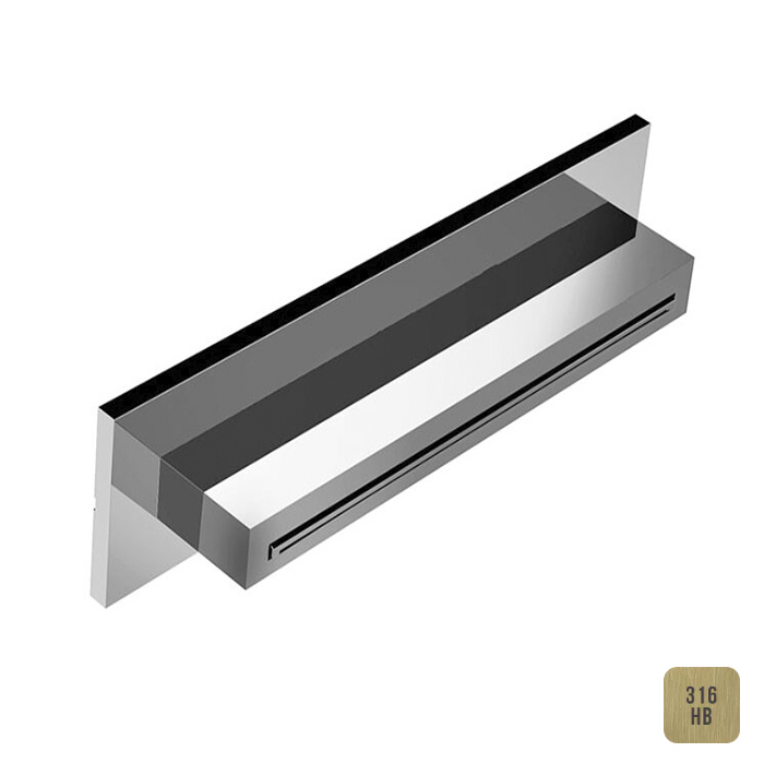 Душевая программа  Излив настенный 346&times;80 мм, "водопад" цвет  High Brass Brushed PVD 