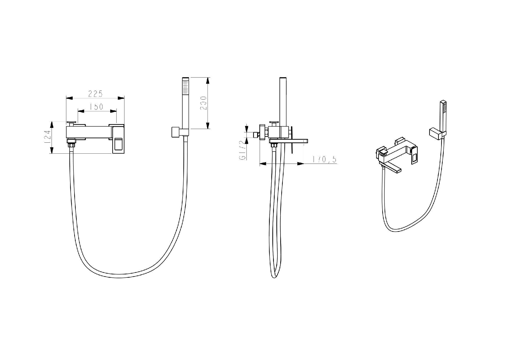 Смесители Смеситель для ванны WhiteChrome 