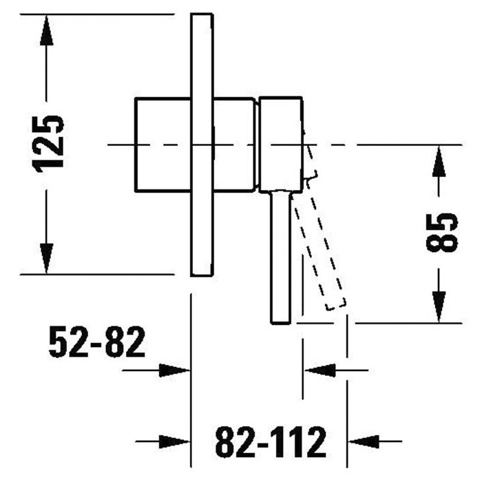 Смесители Смеситель для душа, скрытая часть в комплекте, черный матовый 