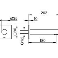 Комплектующие Излив для наполнения ванны 180 мм (хром) 