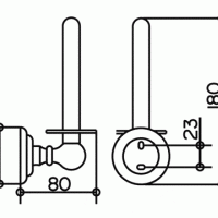 Аксессуары для ванной Держатель запасного рулона (хром) 