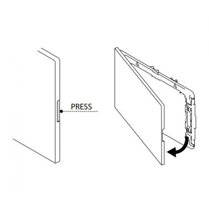 Системы инсталляции Панель механическая двойная GLAM, пластик, черный Soft touch 