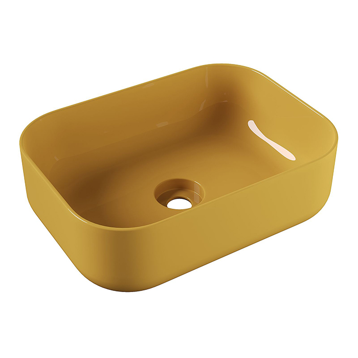 Раковины Раковина 50x37хВ16,5, накладная, без отверстия под смеситель, мёд глянцевый 