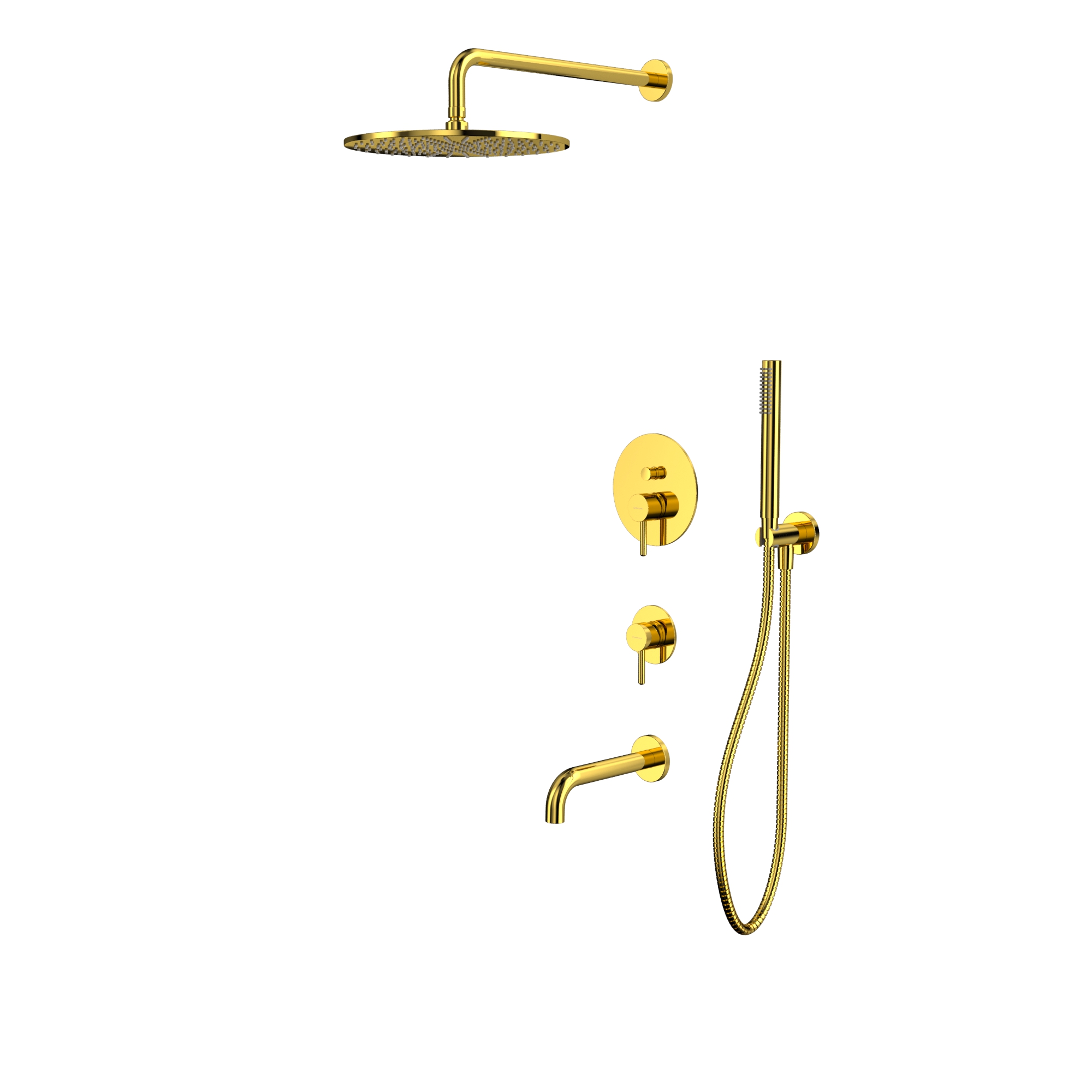 Душевая программа Система для ванны скрытого монтажа YSET07GL (золото) 