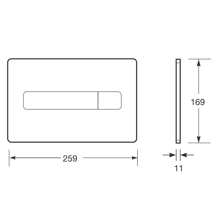 Системы инсталляции Baia Клавиша двойного смыва 3/6 л для системы инсталляции Duplo (арт. 890090400), цвет: greige 