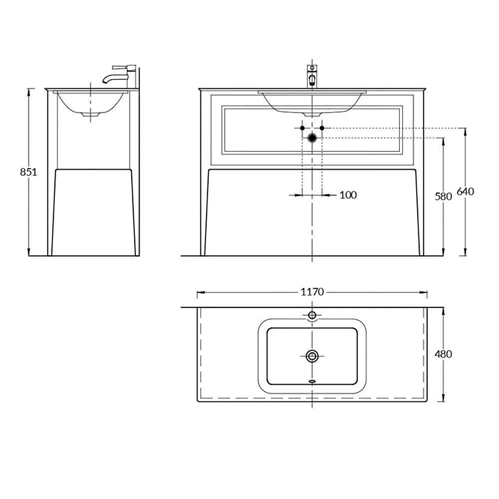 Мебель для ванной Тумба Classic NEO напольная 1 ящик 120, белая матовая 
