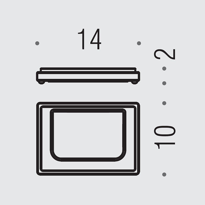 Аксессуары для ванной Мыльница настольная, цвет PVD золото матовое/матовое стекло 