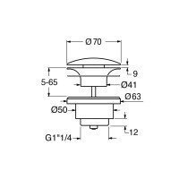 Комплектующие Сливной гарнитур, донный клапан для раковины без перелива (Bistro Matte) 