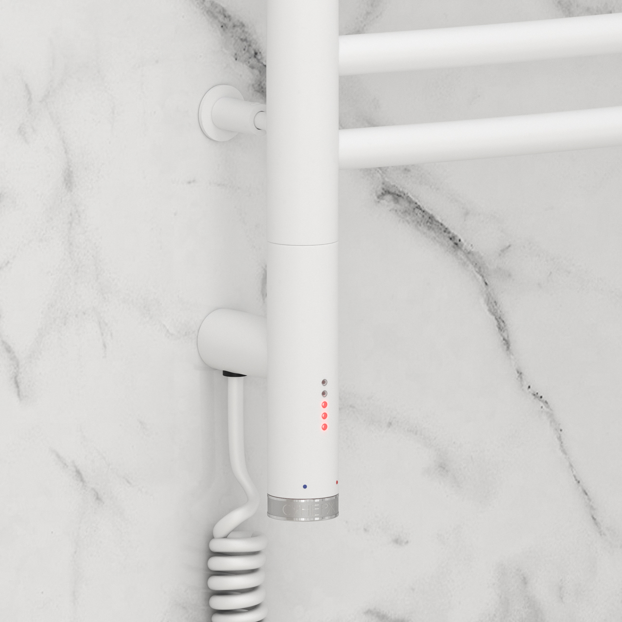 Полотенцесушители Полотенцесушитель электрический 800х500 / МЭМ левый (Матовый белый) 