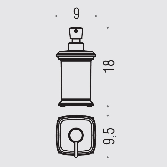 Аксессуары для ванной Дозатор для жидкого мыла, настольный, цвет хром/золото /матовое стекло 