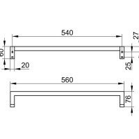 Аксессуары для ванной Держатель для полотенца 56 см (хром) 