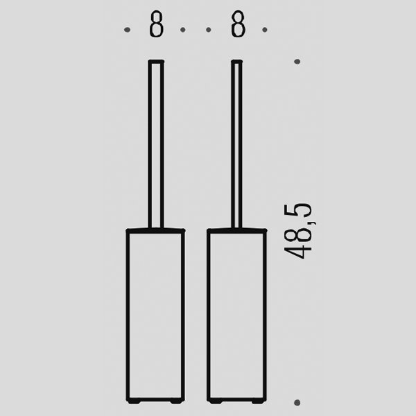 Аксессуары для ванной Ерш туалетный, напольный, цвет хром 