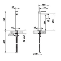 Смесители Смеситель для раковины цвет хром 