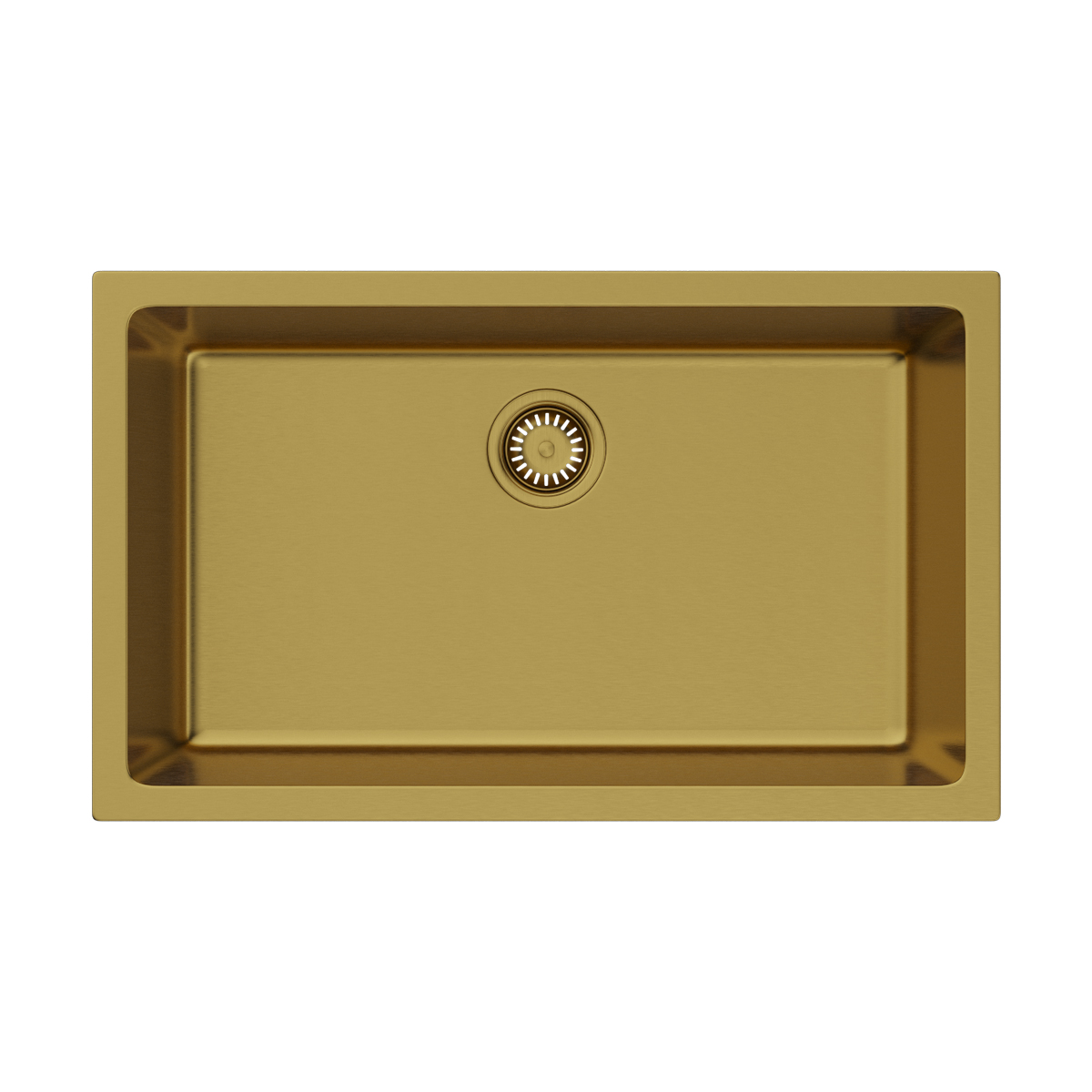 Кухонные мойки Кухонная мойка 760x460x255 Okinoshima 76-U/I-G Matt Natceramic/золото матовое 