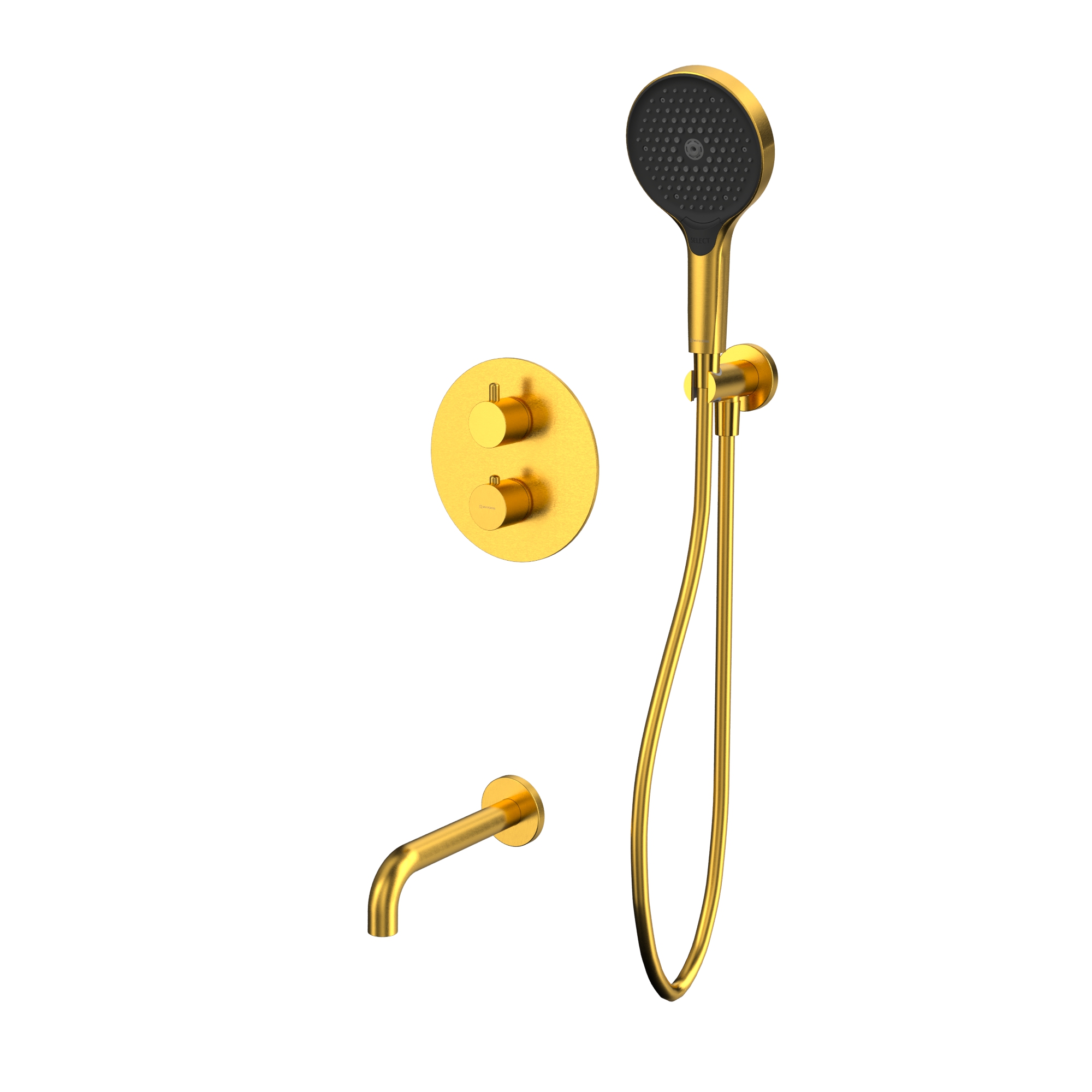 Душевая программа Термостатическая система для ванны скрытого монтажа YSET10TOPGLB (брашированное золото) 