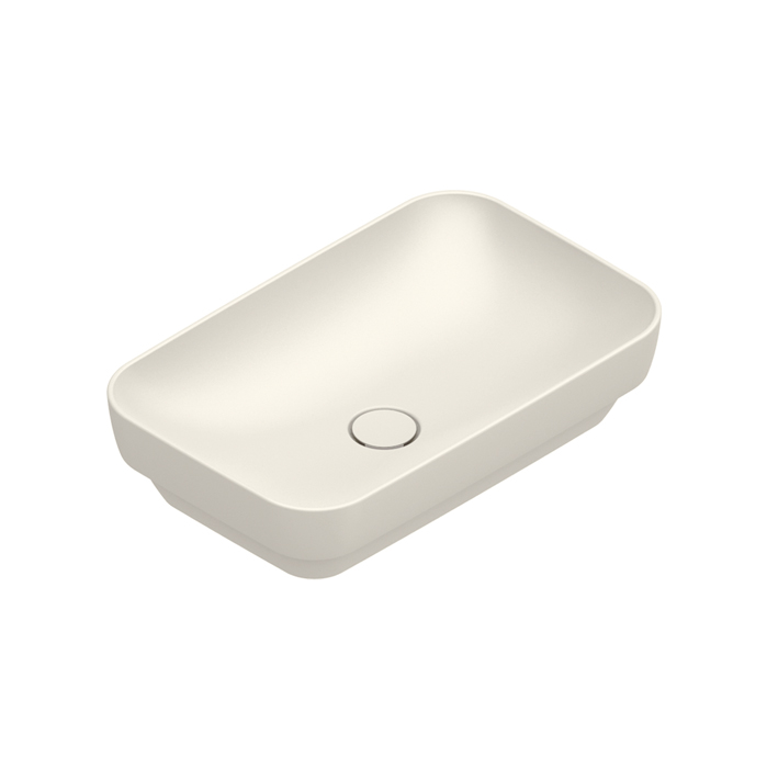 Раковины Раковина 60x38 h14 встраиваемая, без отверстий под смеситель, покрытие Cataglaze+, цвет Lino Satinato 